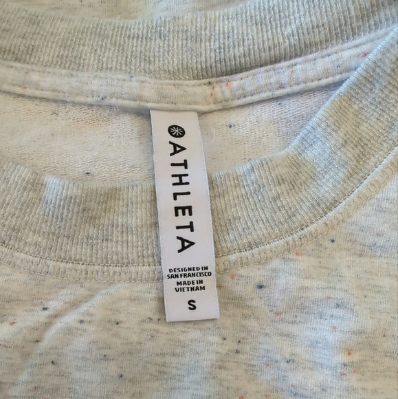 Women's Athleta Balance Crew Neck Pullover Sweatshirt Grey/Multi Size Small EUC - Picture 8 of 10